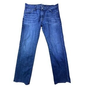 7 For All Mankind Austyn Relaxed Straight Leg Jeans Blue Wash Mens 36x30